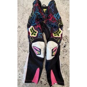 Fox Racing 180 Women's Motocross Pants Size 7/8 Neon Graphic